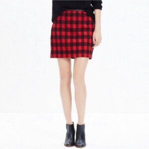 Madewell Bowery Buffalo Check Miniskirt Size 6